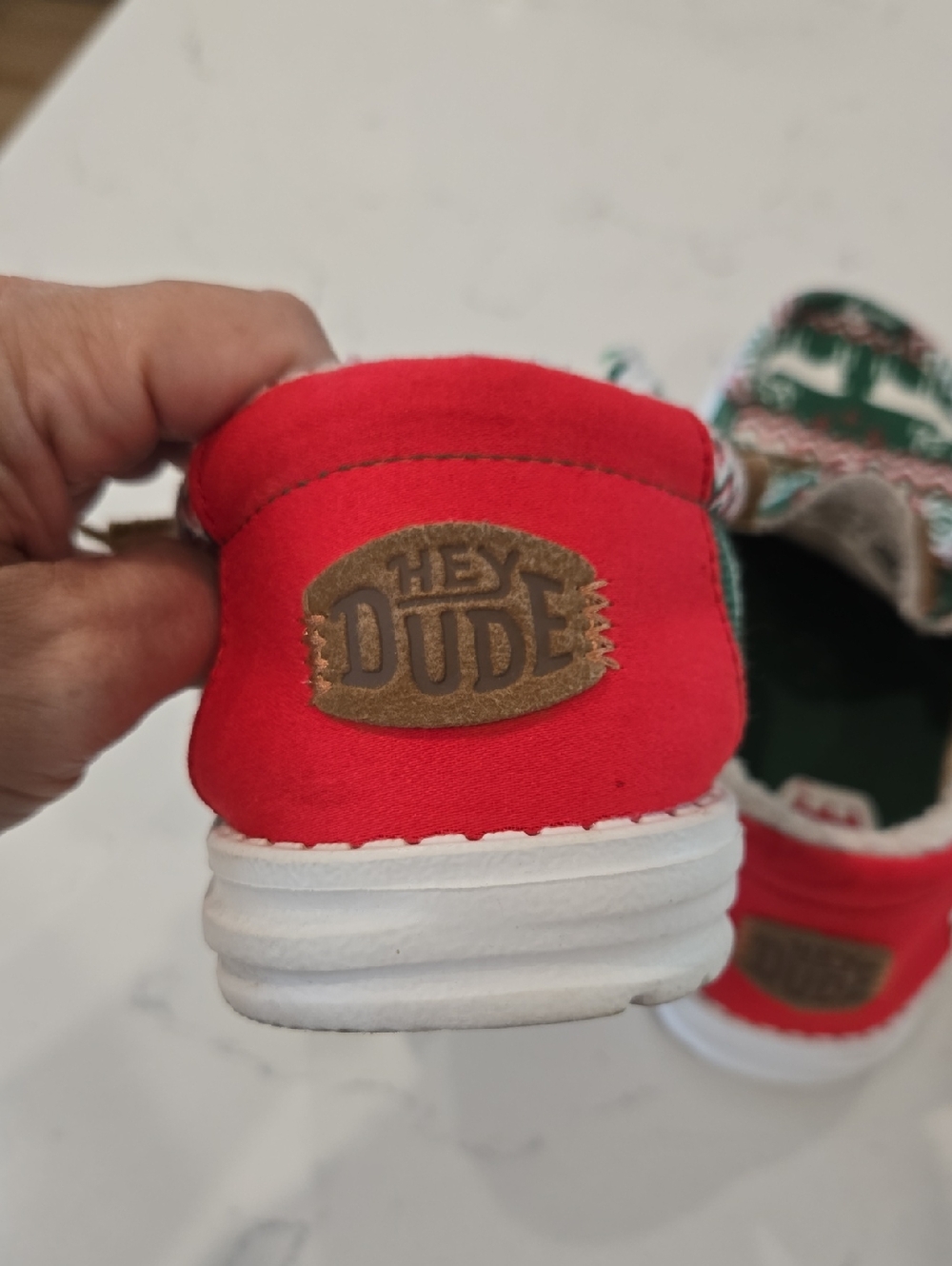 Hey Dude Mens Size 10 Ugly Christmas Sweater Slip-On Shoes - Picture 3 of 6